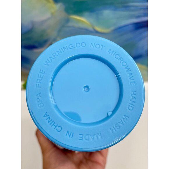 Lilly Pulitzer Travel Drink Tumbler With Straw in Turtley Awesome 24 oz Blue - Picture 7 of 9